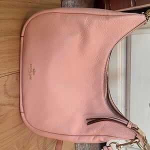 Coach Blush Pink Leather Hobo Bag